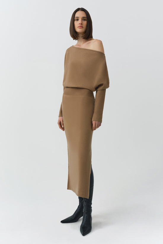 Janese Off Shoulder Midi Dress