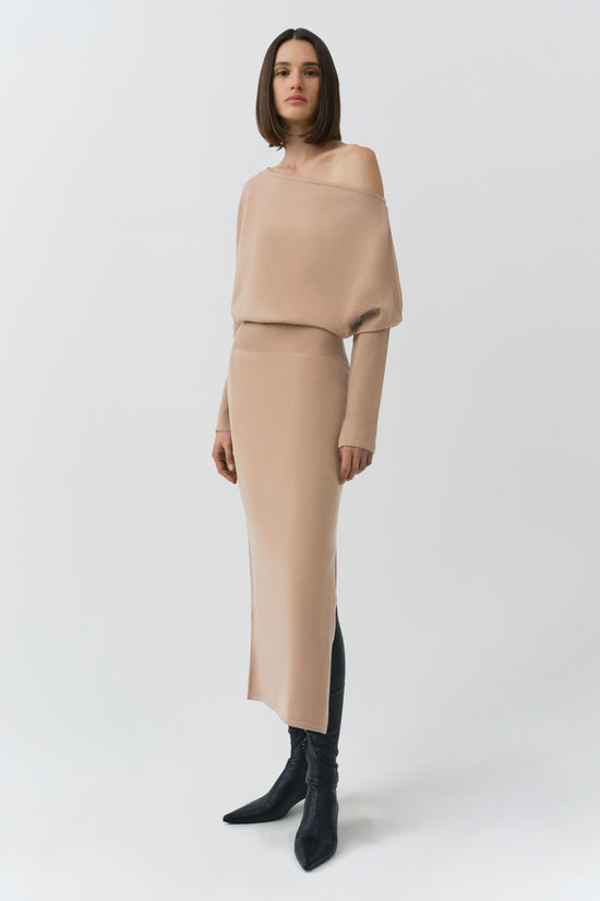 Janese Off Shoulder Midi Dress