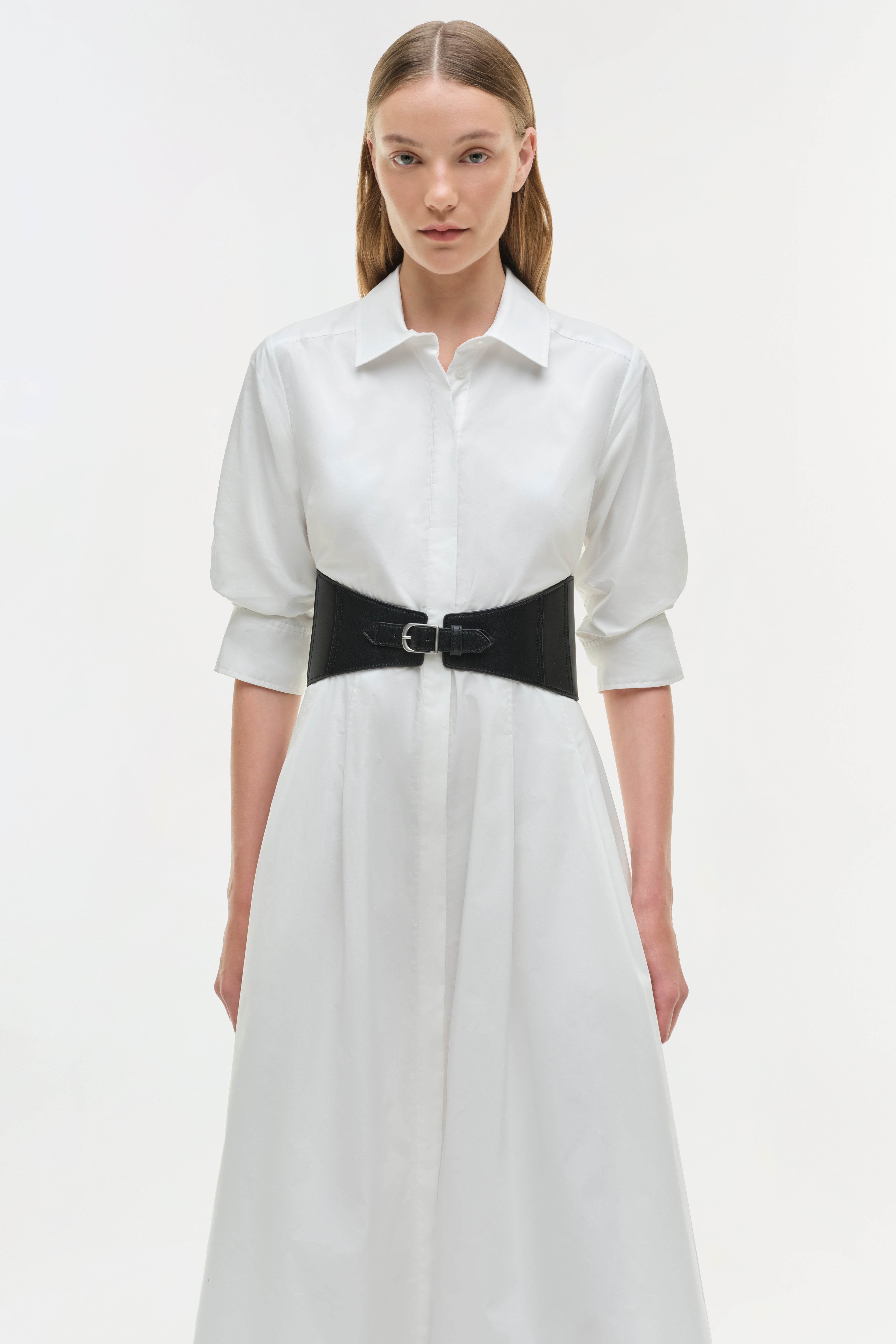 Olson Belted Cotton Midi Dress SIMKHAI Olson Belted Cotton Midi Dress SIMKHAI