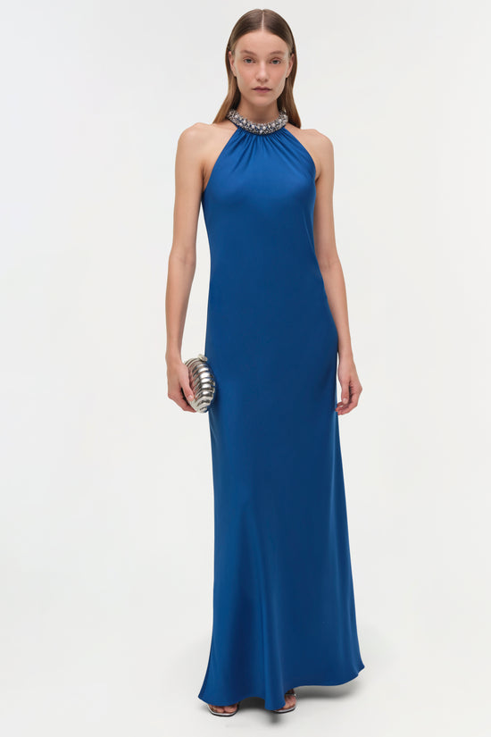 Navina Satin Embellished Gown