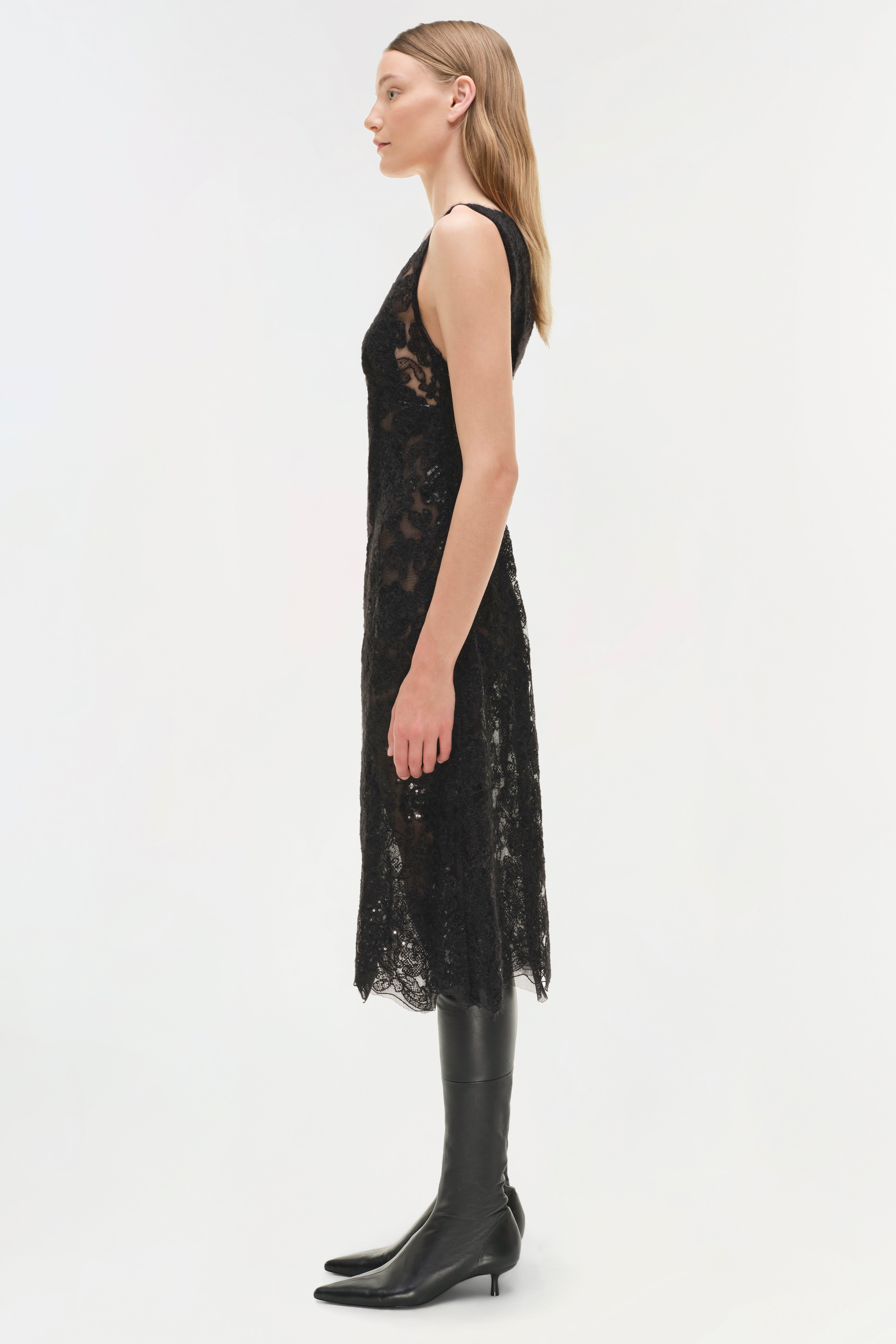 SIMKHAI Women's Delphine Embellished Lace Cocktail Dress - Black - Size 2 SIMKHAI Women's Delphine Embellished Lace Cocktail Dress - Black - Size 2