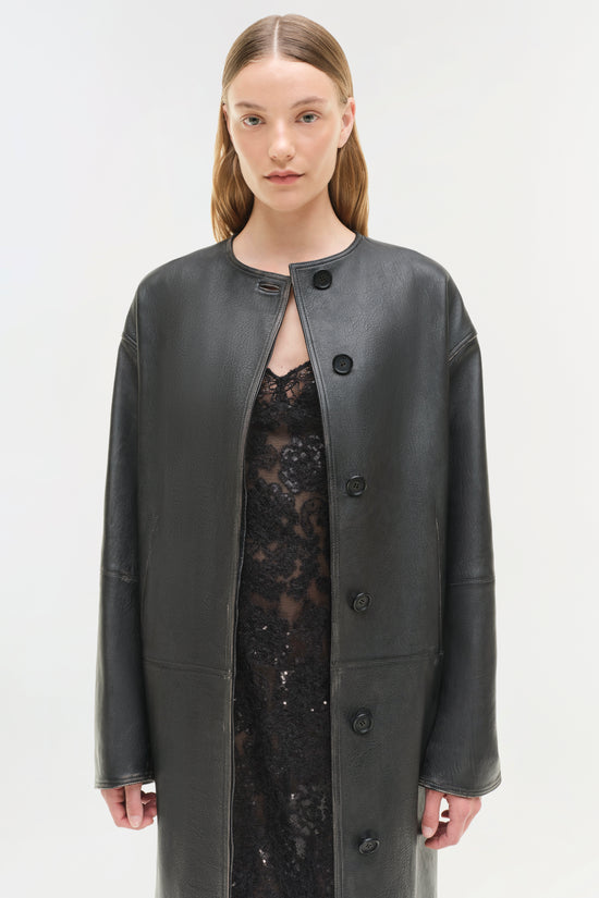 Autumn Full Length Leather Jacket