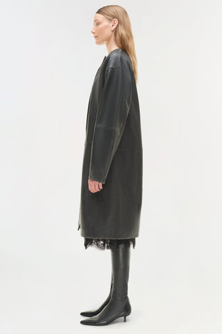 Autumn Full Length Leather Jacket