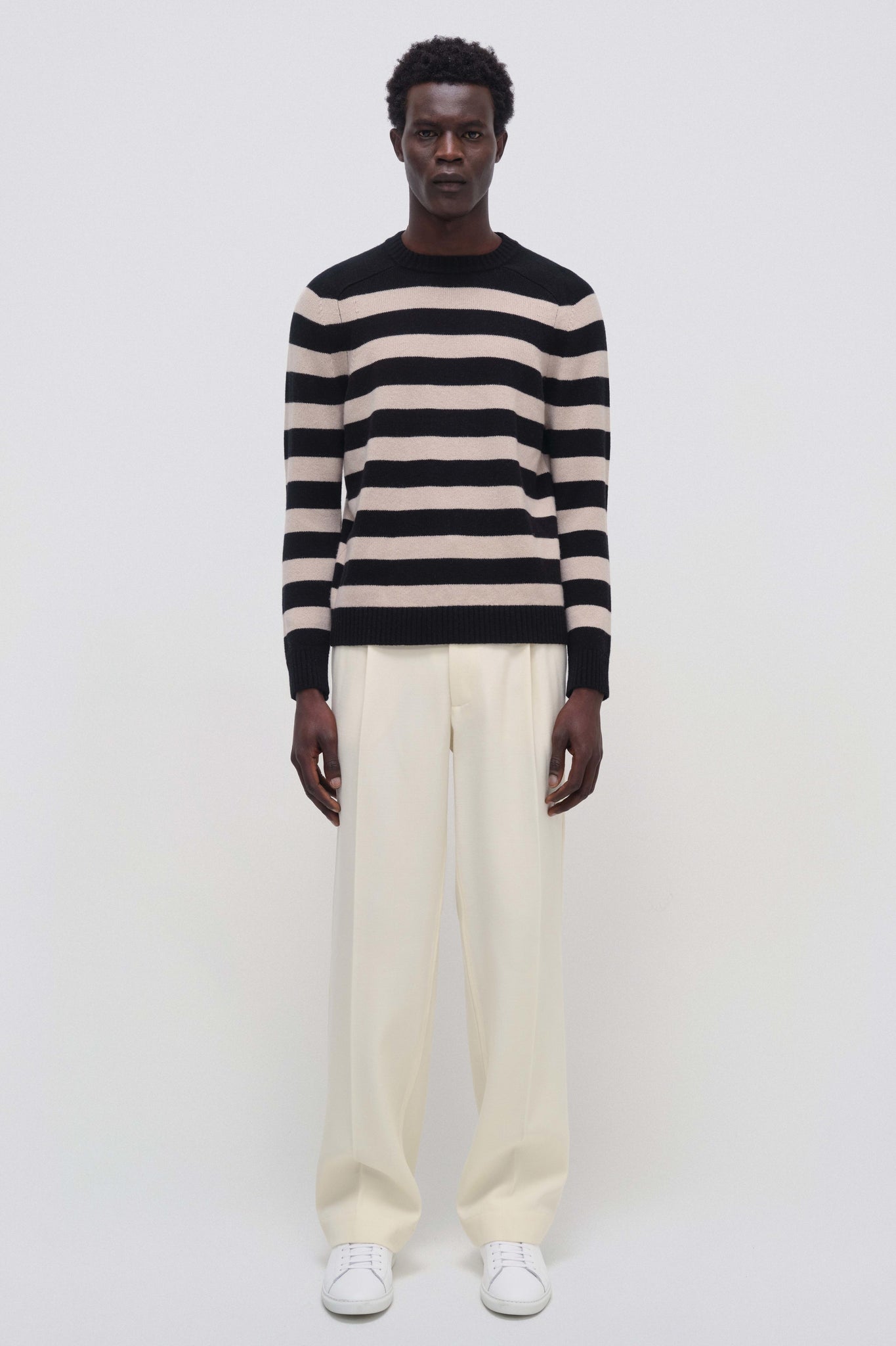 Striped Carlton Long Sleeve Crewneck Sweater - SIMKHAI