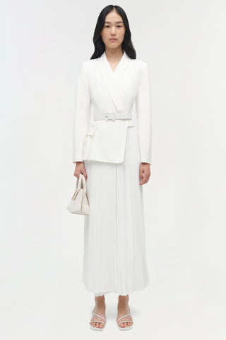 Alexandra Pleated Blazer Midi Dress