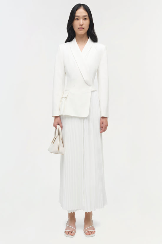 Alexandra Pleated Blazer Midi Dress