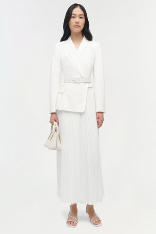 Alexandra Pleated Blazer Midi Dress