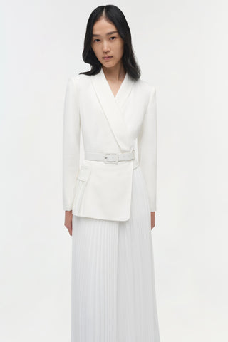 Alexandra Pleated Blazer Midi Dress