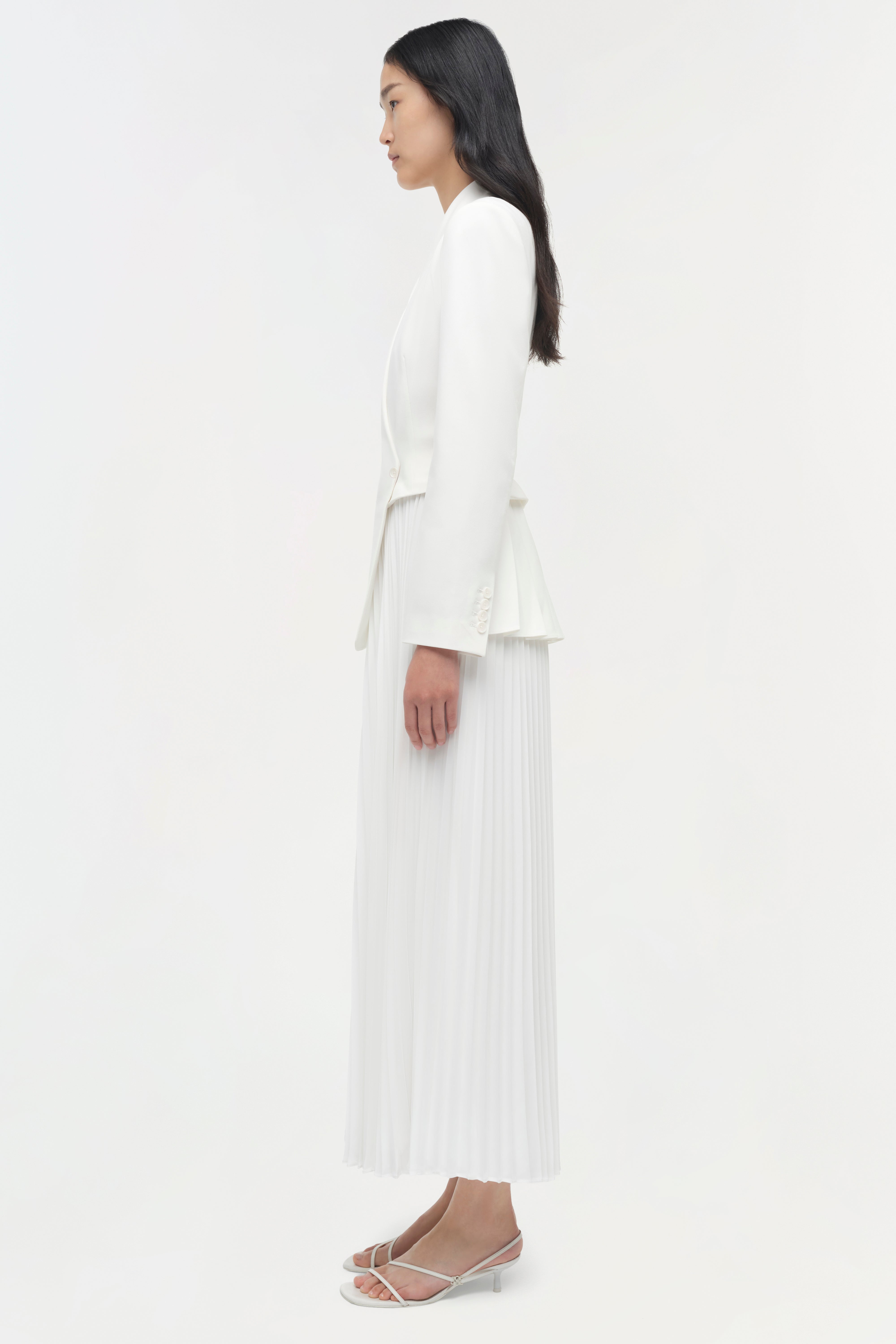 Alexandra Pleated Blazer Midi Dress – SIMKHAI Alexandra Pleated Blazer Midi Dress – SIMKHAI