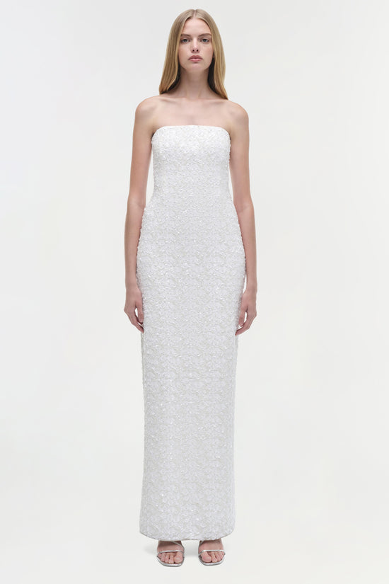 Savia Strapless Embellished Gown