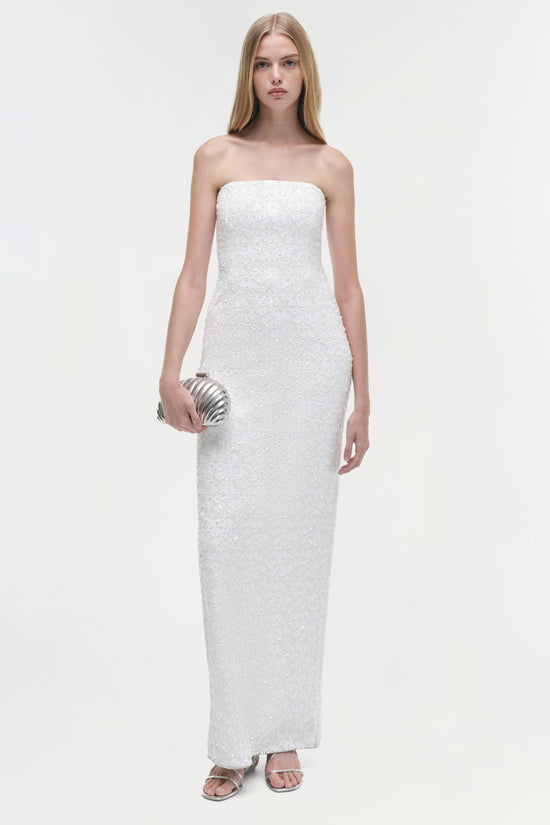 Savia Strapless Embellished Gown