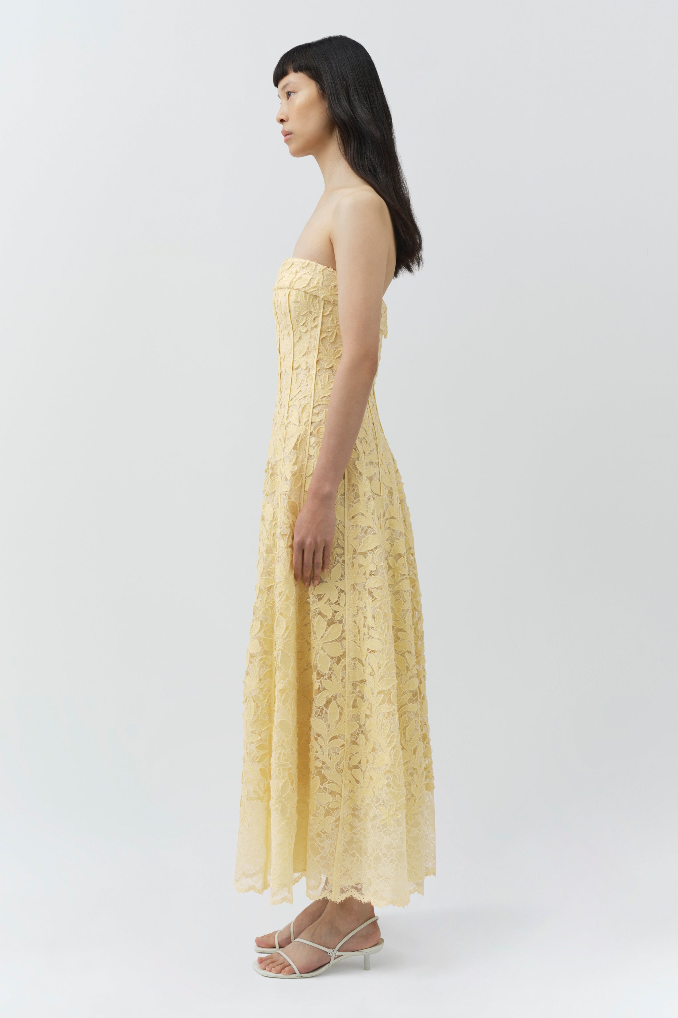 black short lace dress Black Long Sleeve Sheer Lace Mini Dress With Frilly Hem, L main image 1