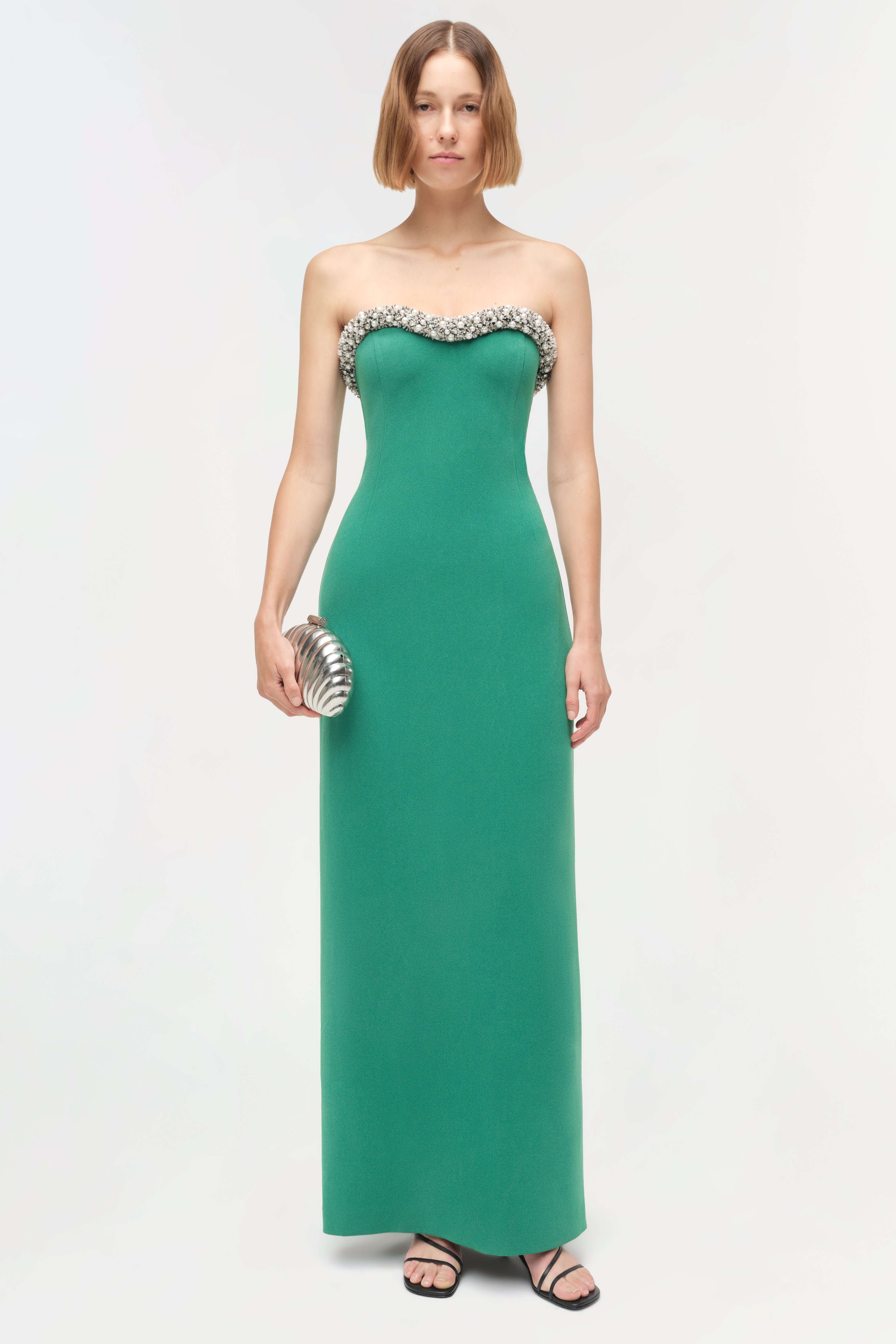 SIMKHAI Riona Bustier Gown in Green - size 10 SIMKHAI Riona Bustier Gown in Green - size 10