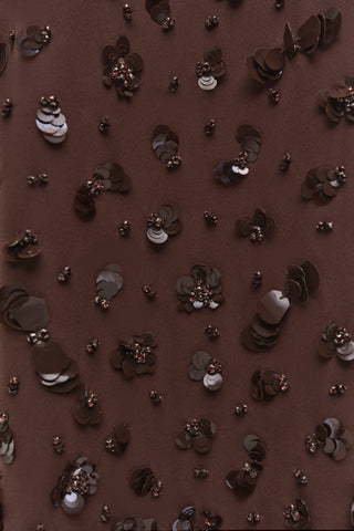 Serafina Strapless Embellished Gown