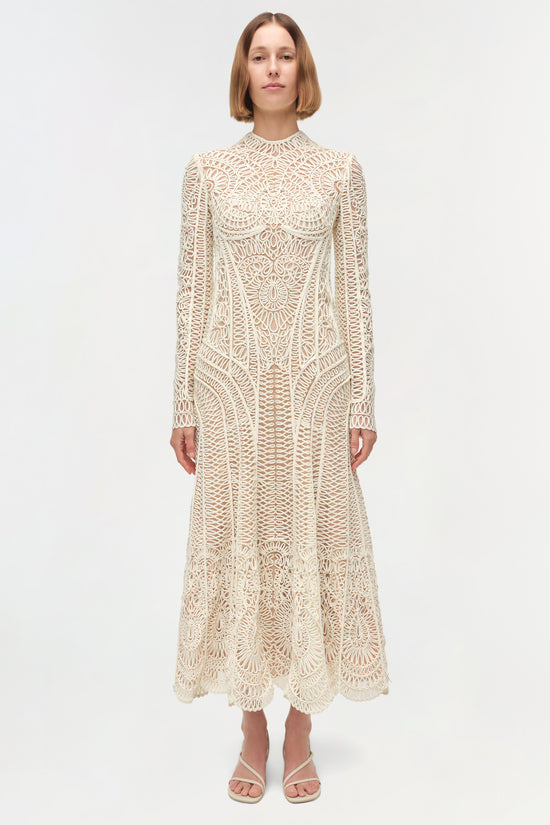 Fiona Guipure Midi Dress