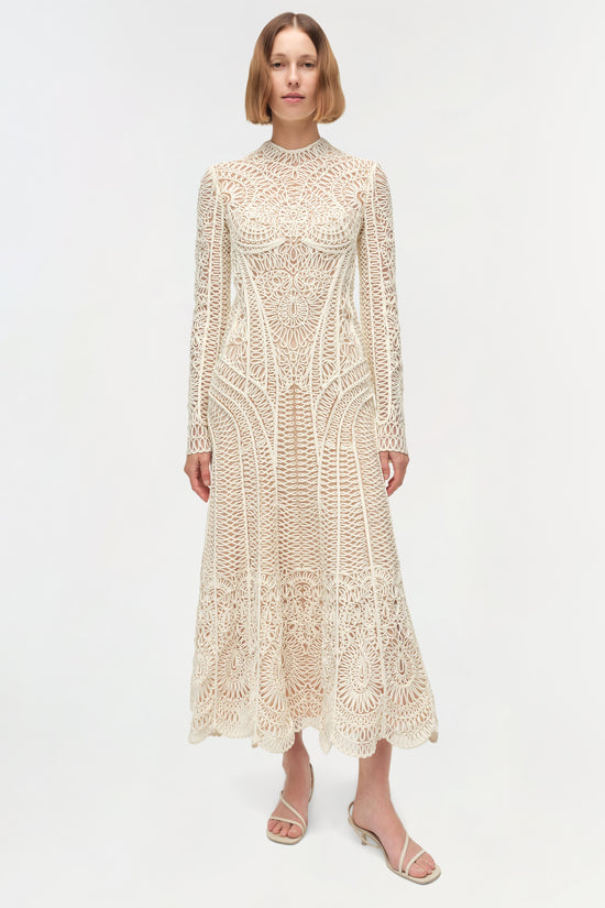 Fiona Guipure Midi Dress