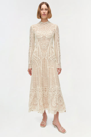 Fiona Guipure Midi Dress