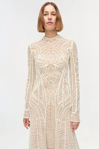 Fiona Guipure Midi Dress