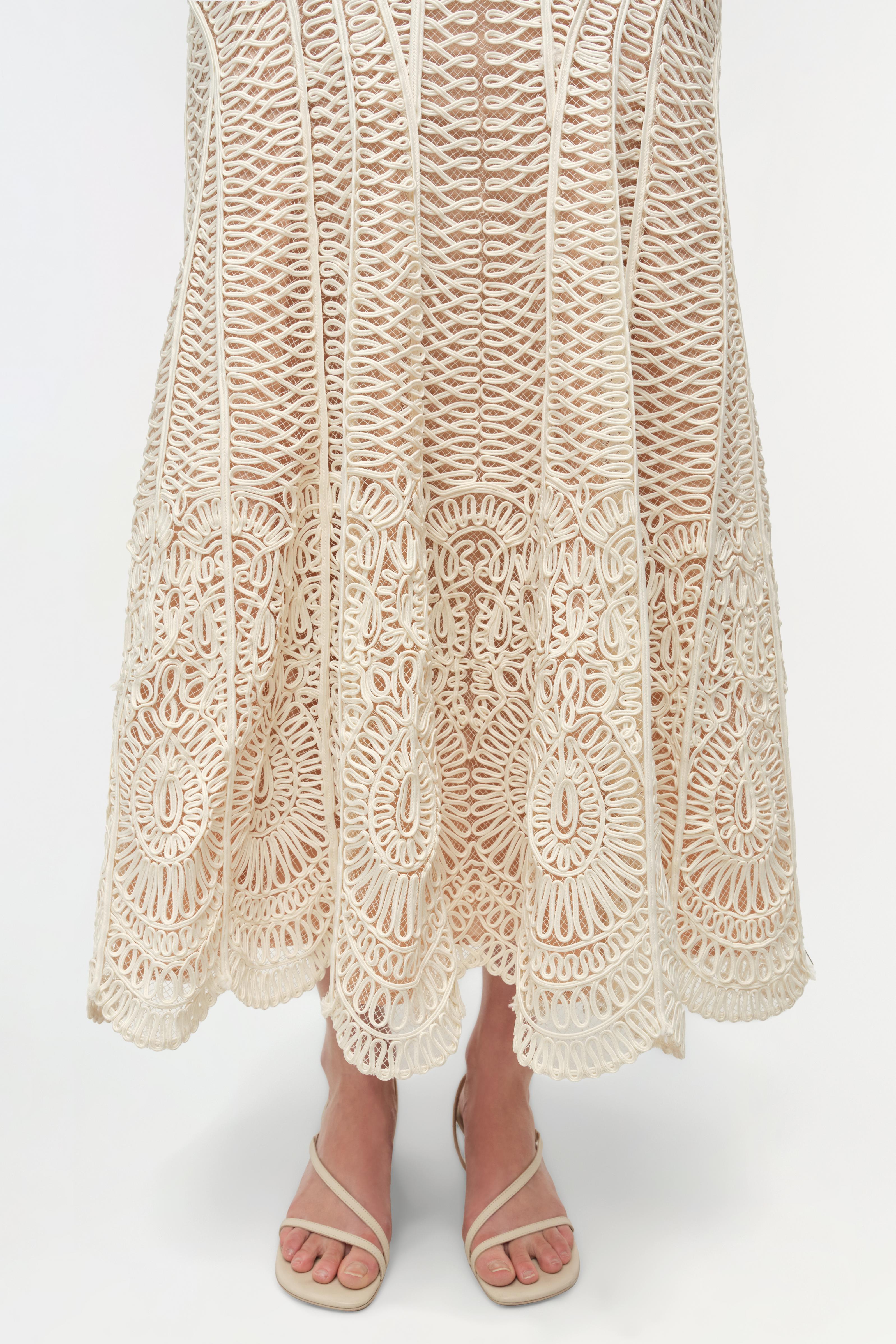 Fiona Guipure Midi Dress SIMKHAI Fiona Guipure Midi Dress SIMKHAI