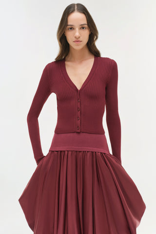 Corinn Taffeta Knit Midi Skirt