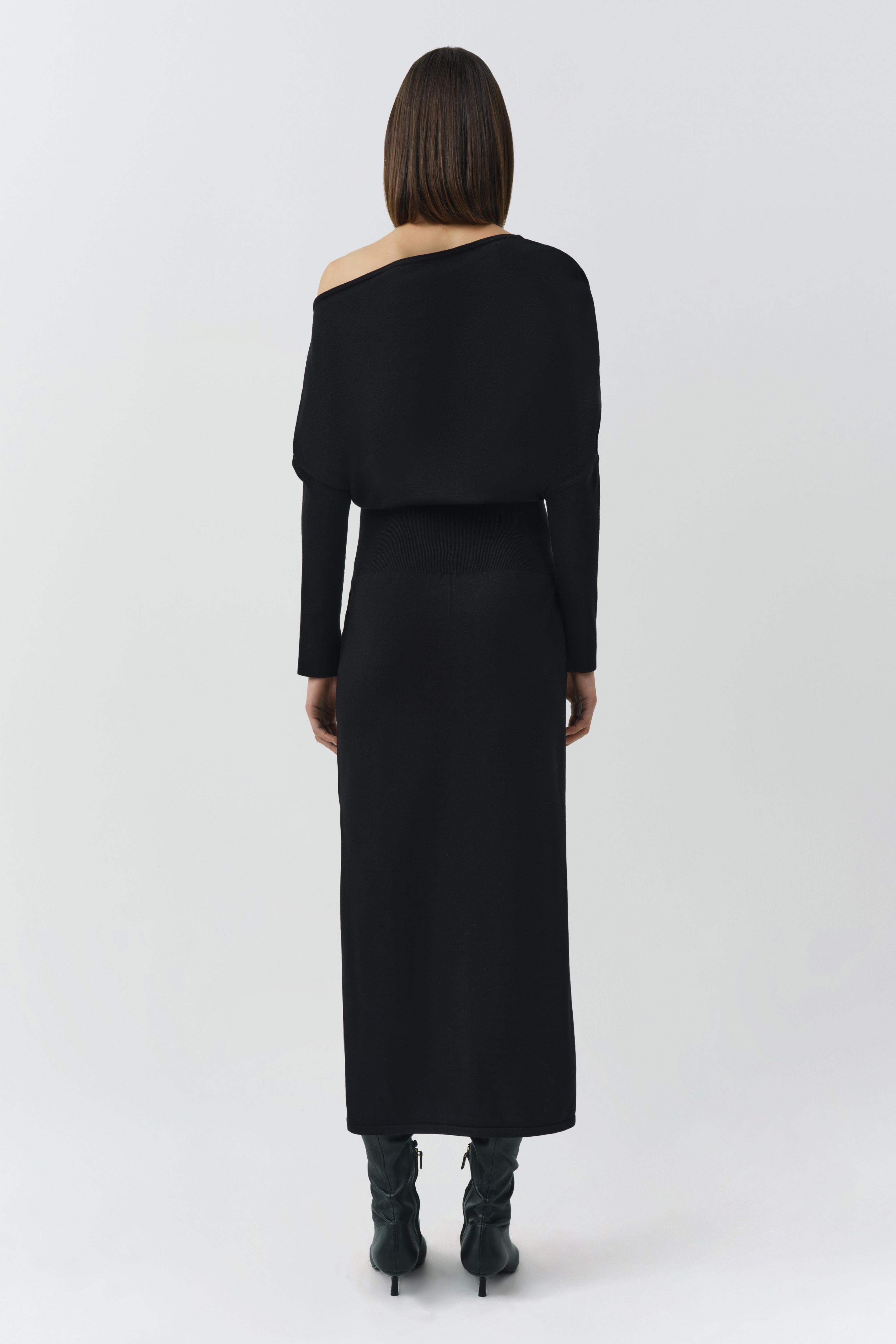 simkhai knit dress SIMKHAI Women's Daxton Mesh Knit Dress in Black, Size Large