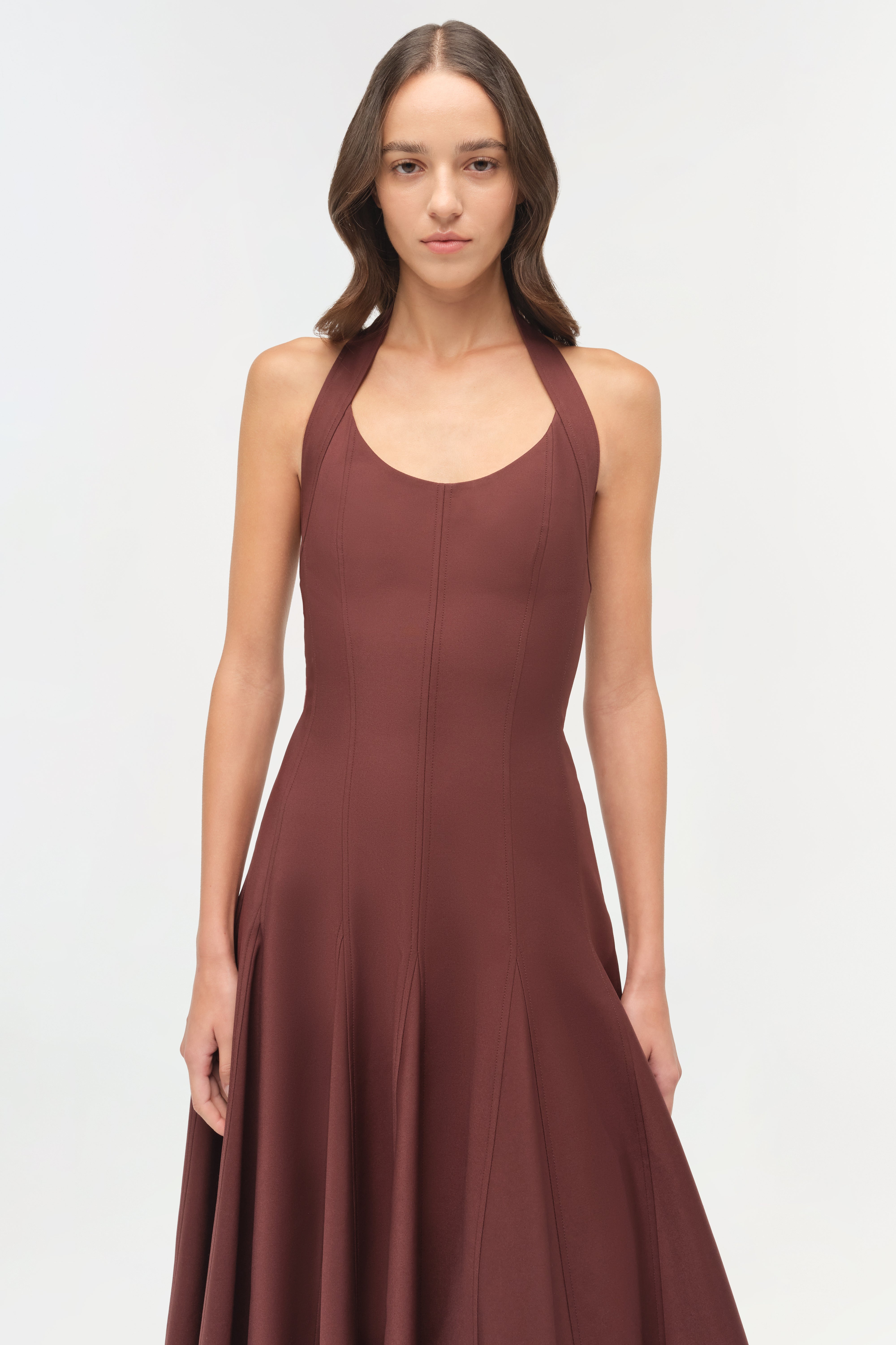 Simkhai Melissa Halter Dress - Mahogany Simkhai Melissa Halter Dress - Mahogany