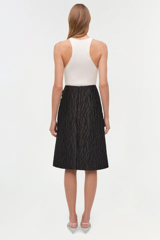 Arla Floral Jacquard Midi Skirt