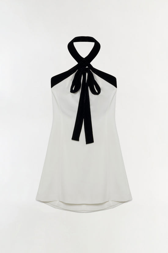 Jolie Velvet Tie Mini Dress