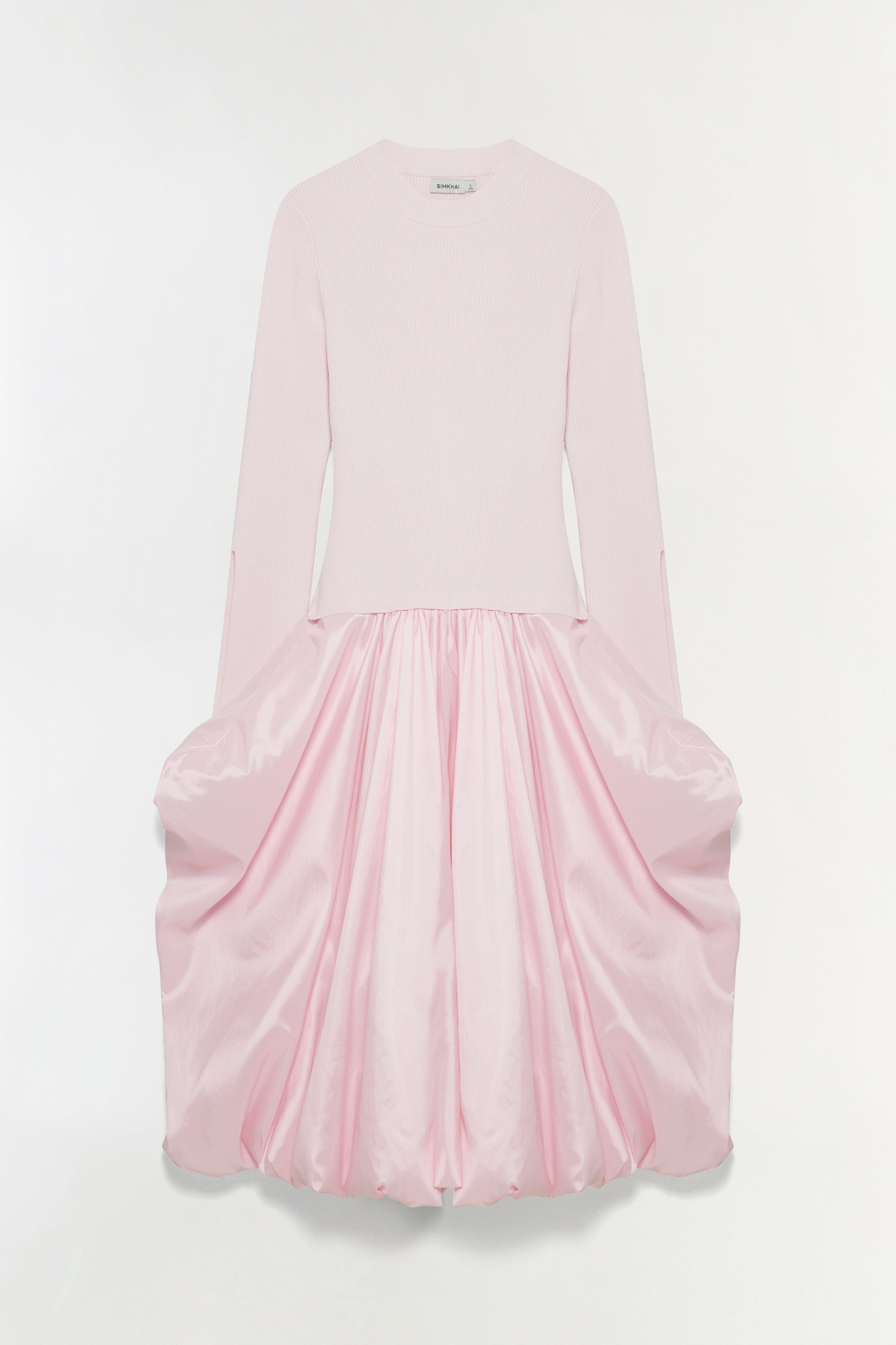 Kenlie Taffeta Knit Midi Dress Kenlie Taffeta Knit Midi Dress