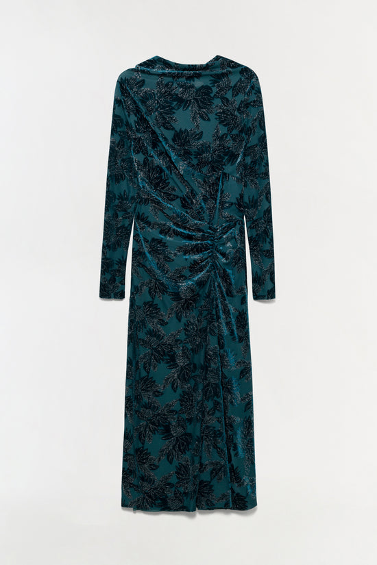 Ferrera Floral Velvet Midi Dress