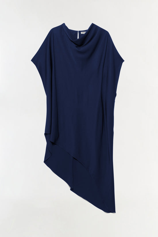 SIMKHAI Women's Sadia Satin Mini Cape Dress in Midnight, Size 8 SIMKHAI Women's Sadia Satin Mini Cape Dress in Midnight, Size 8