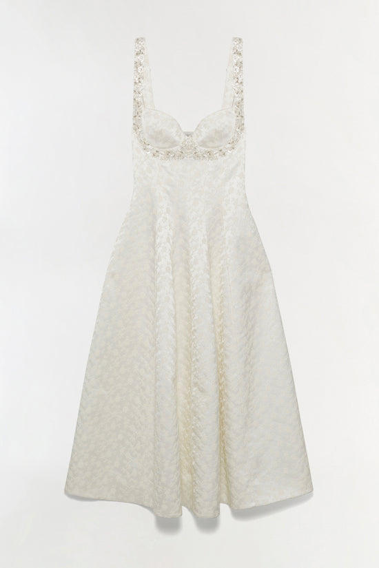 Charlotte Jacquard Midi Dress