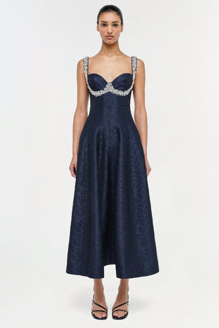 Charlotte Jacquard Midi Dress