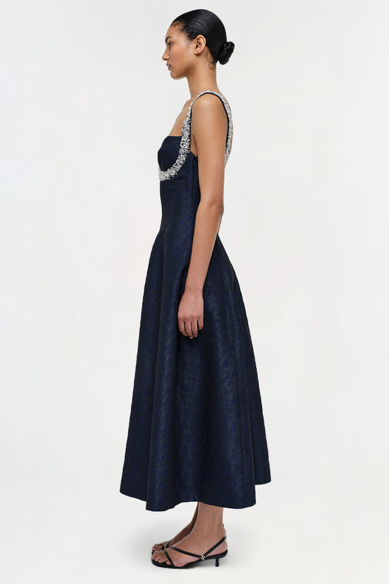 Charlotte Jacquard Midi Dress