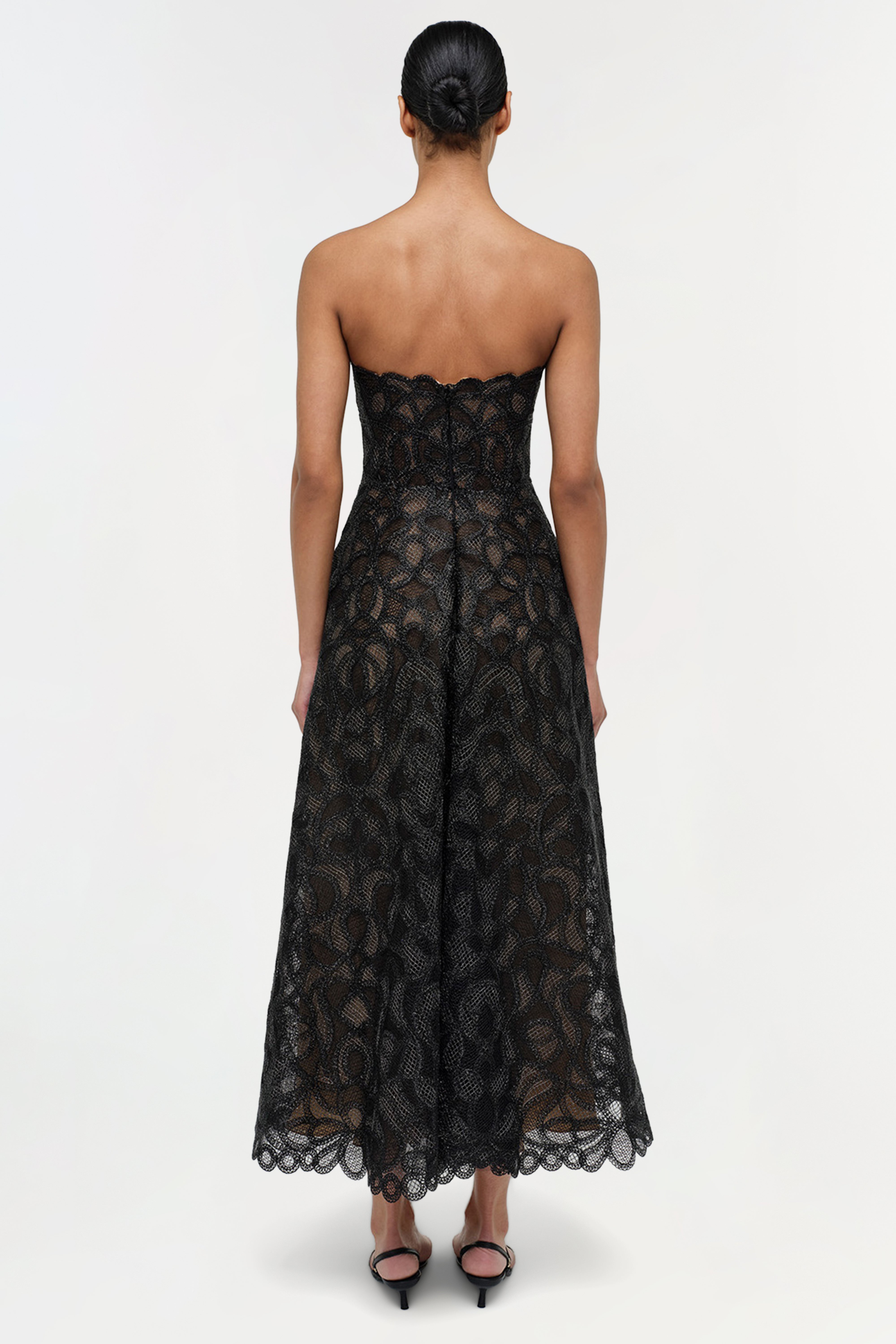 Simkhai Elvina Gilded Lace Midi Dress - Black Simkhai Elvina Gilded Lace Midi Dress - Black
