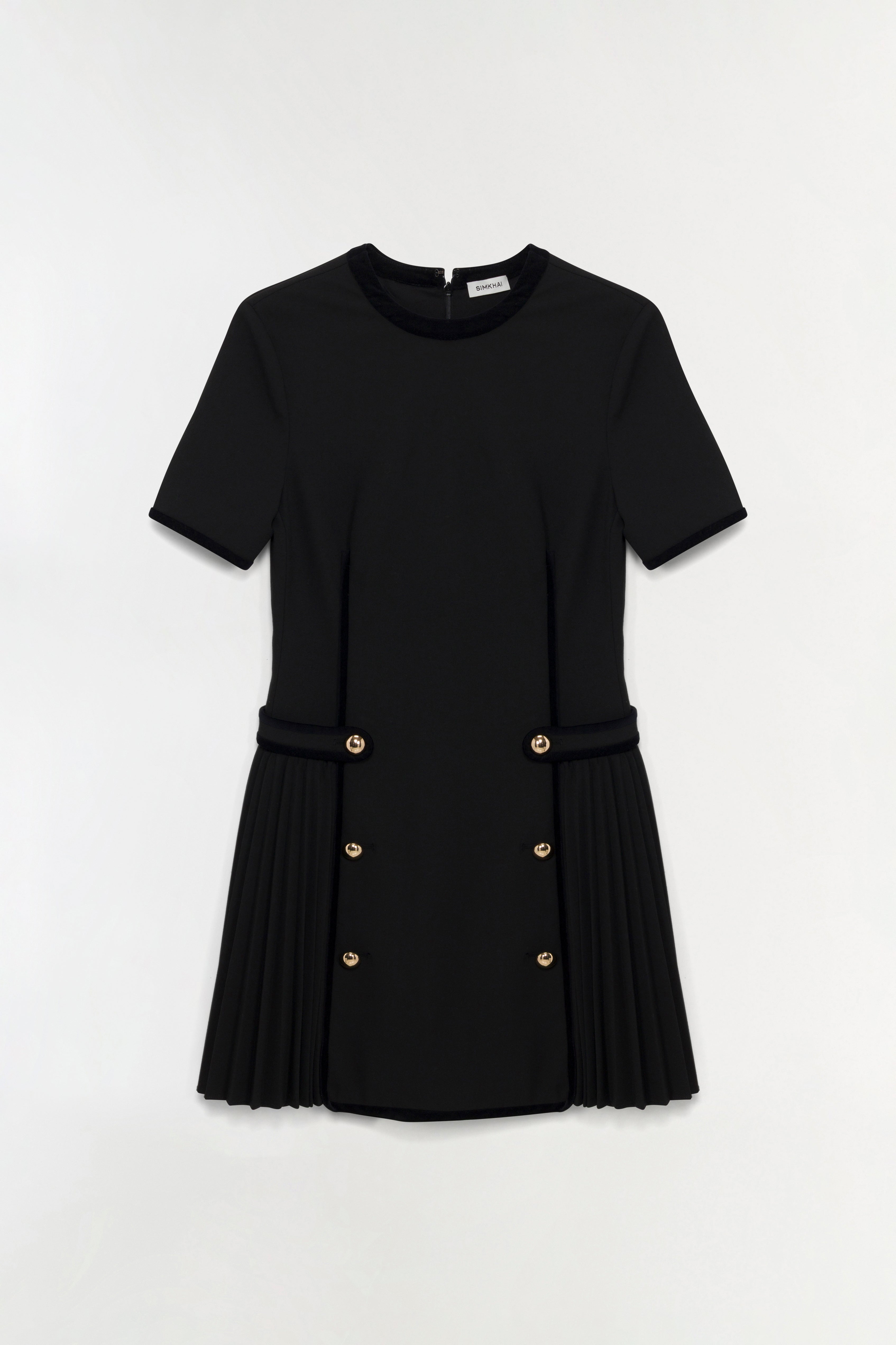Doria Velvet Trimmed Mini Dress – SIMKHAI Doria Velvet Trimmed Mini Dress – SIMKHAI