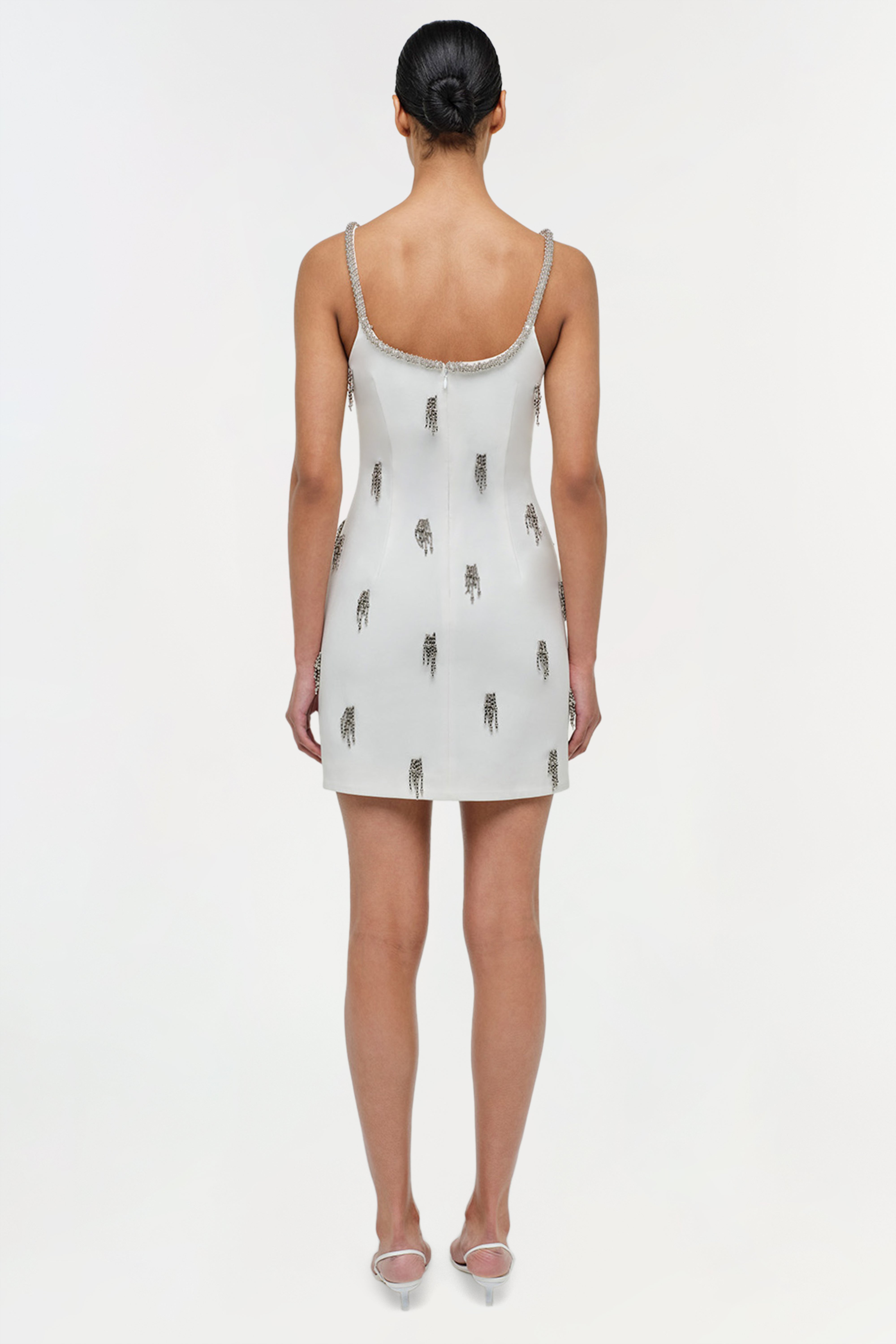 Simkhai Women's Amy Embellished Mini Dress in Ivory, Size 00 Simkhai Women's Amy Embellished Mini Dress in Ivory, Size 00