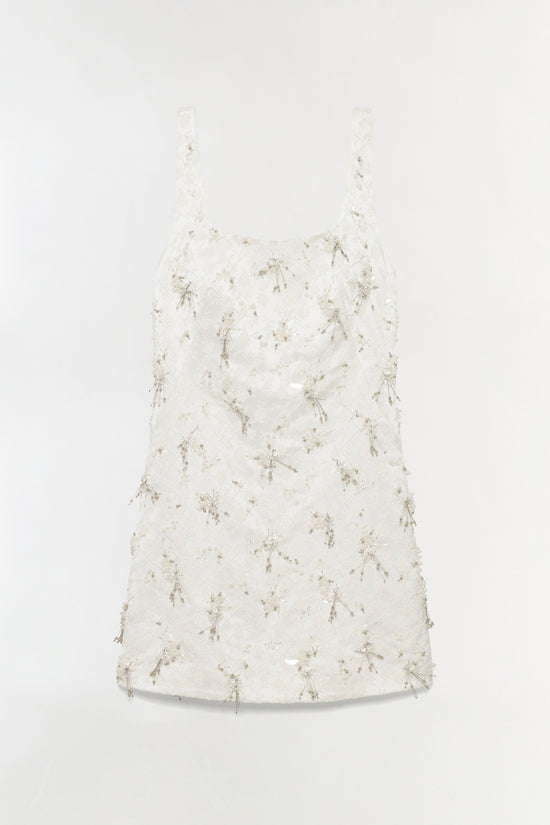 Viva Embellished Jaquard Mini Dress