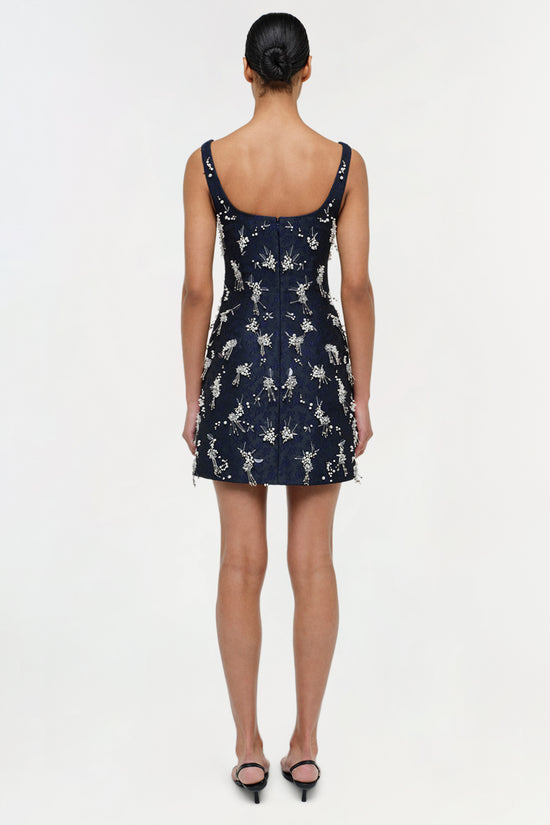 Viva Embellished Jaquard Mini Dress