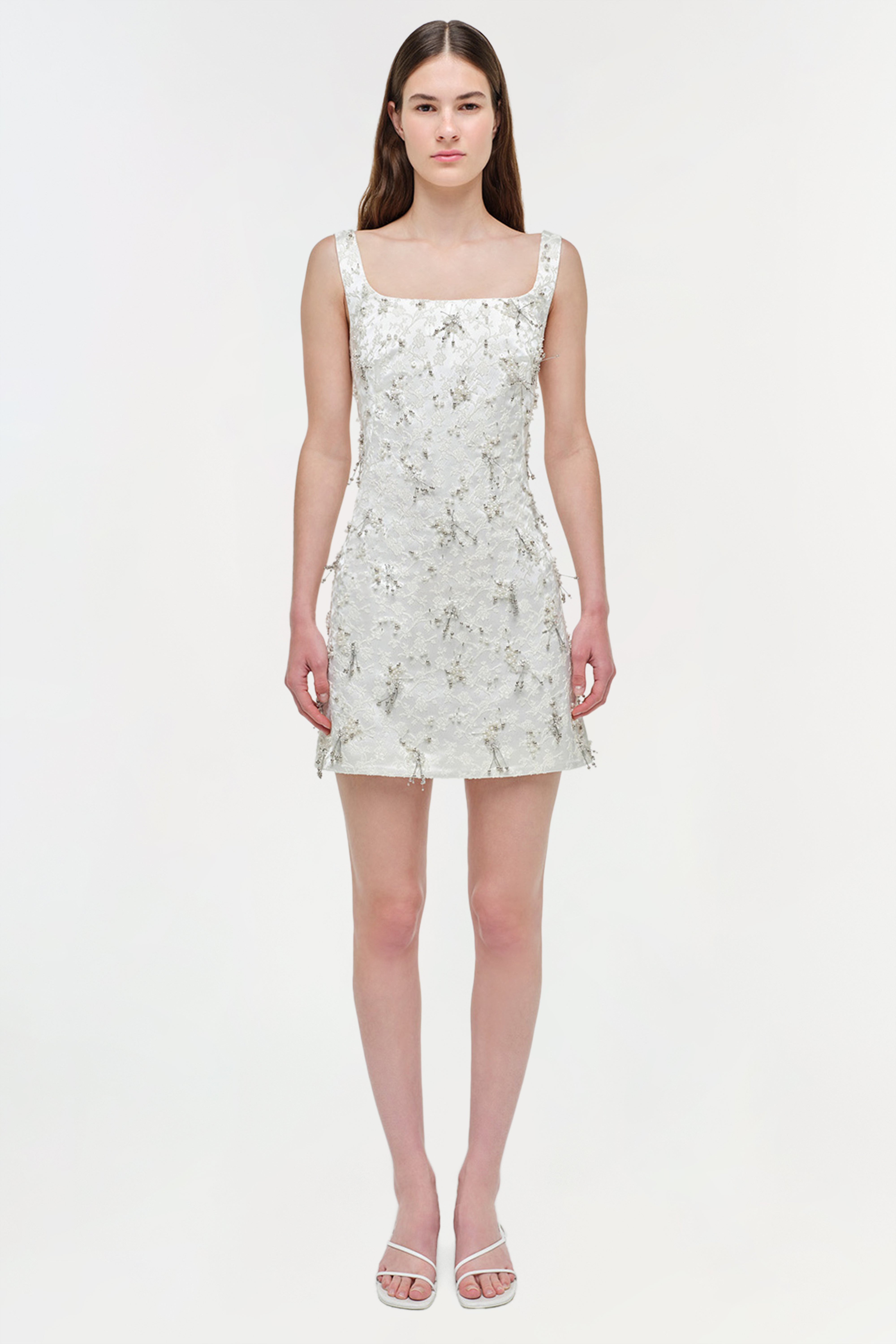 fancy a spritz square neck mini dress in white embroidery Fancy A Spritz Mini Dress In Black Embroidery