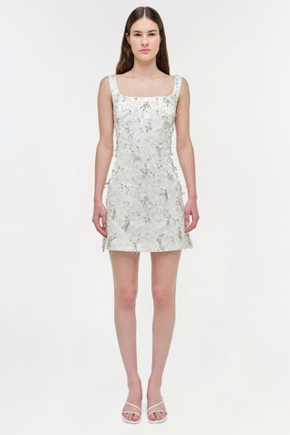 Viva Embellished Jaquard Mini Dress