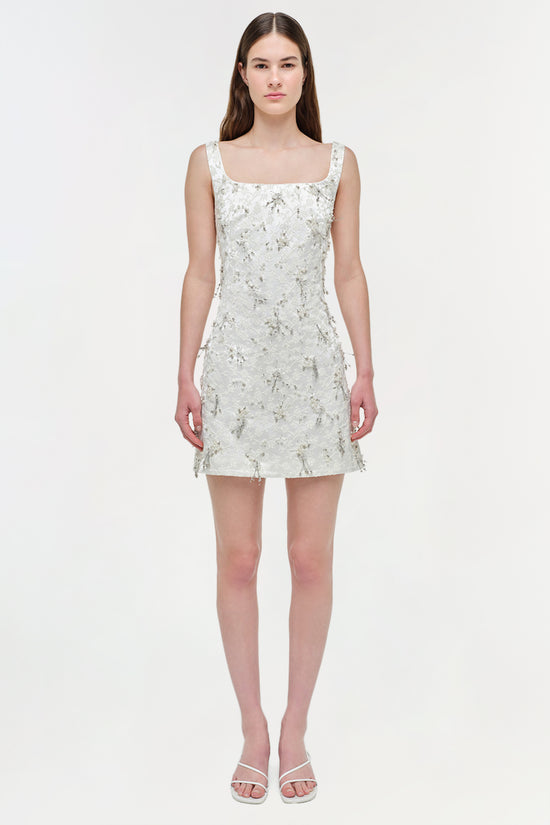 Viva Embellished Jaquard Mini Dress