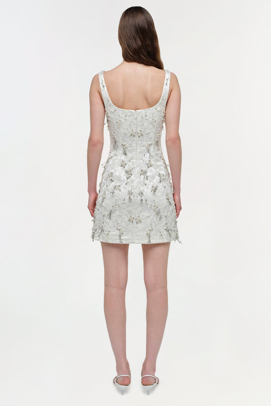 Viva Embellished Jaquard Mini Dress