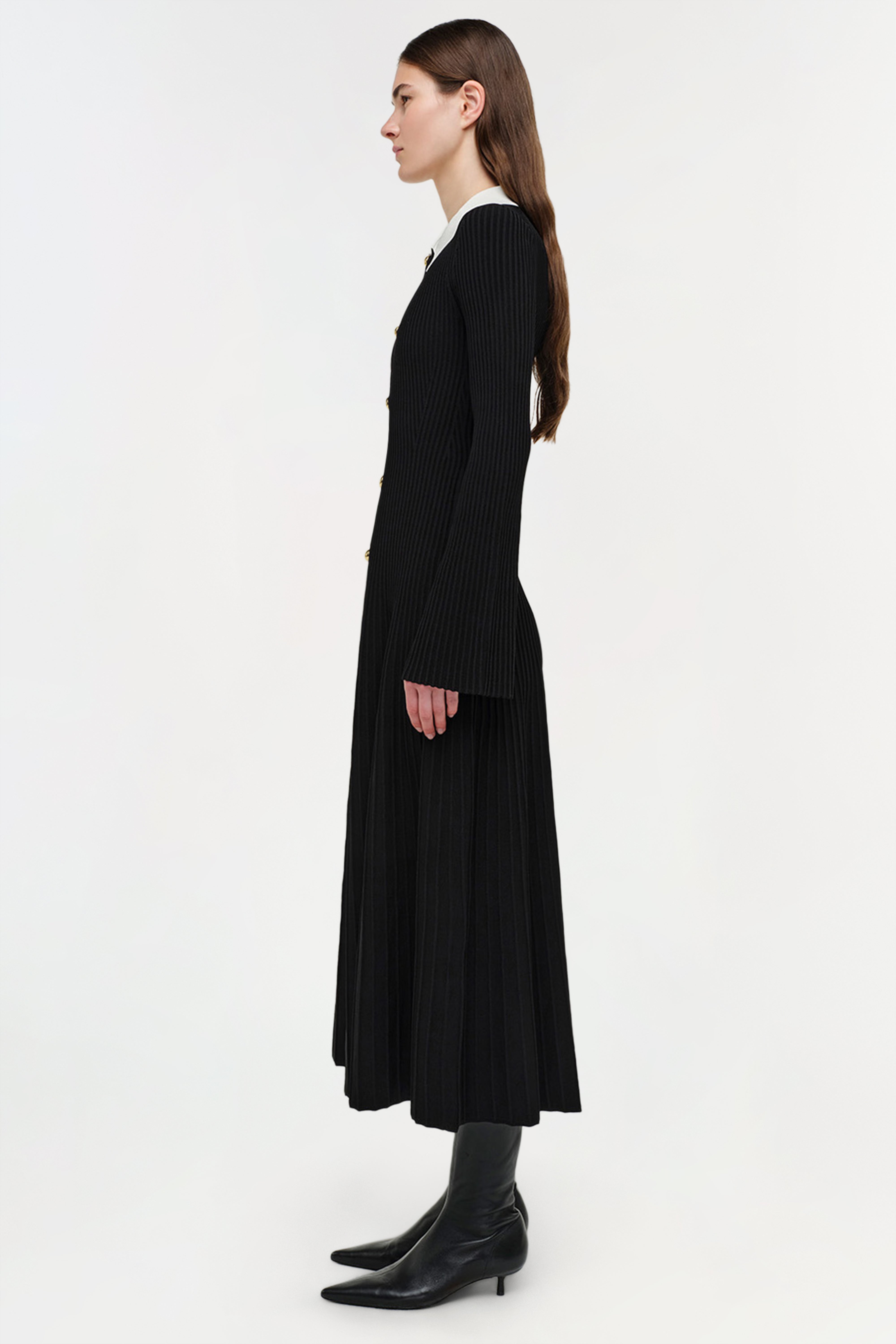 SIMKHAI Philippa Long Sleeve Midi Dress in Black - Size S SIMKHAI Philippa Long Sleeve Midi Dress in Black - Size S