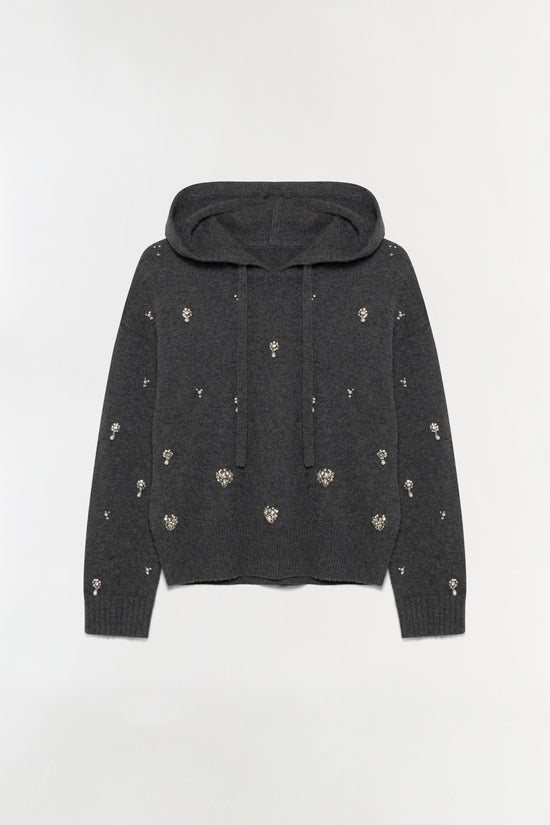Karmen Embellished Cashmere Hoodie