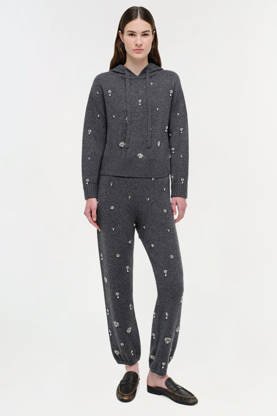 Karmen Embellished Cashmere Hoodie