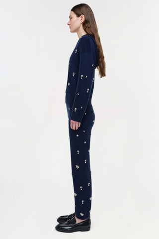 Kandace Embellished Cashmere Jogger