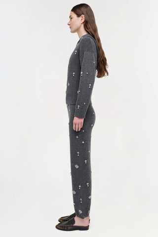 Karmen Embellished Cashmere Hoodie