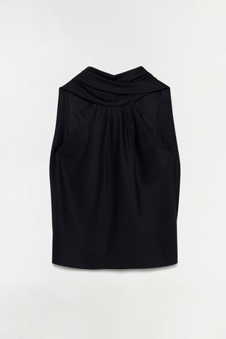 Scarlett Satin Cape Top