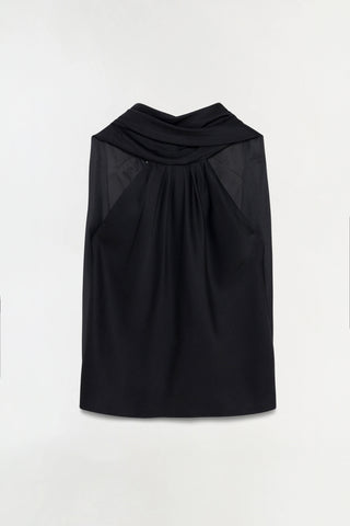 Scarlett Satin Cape Top